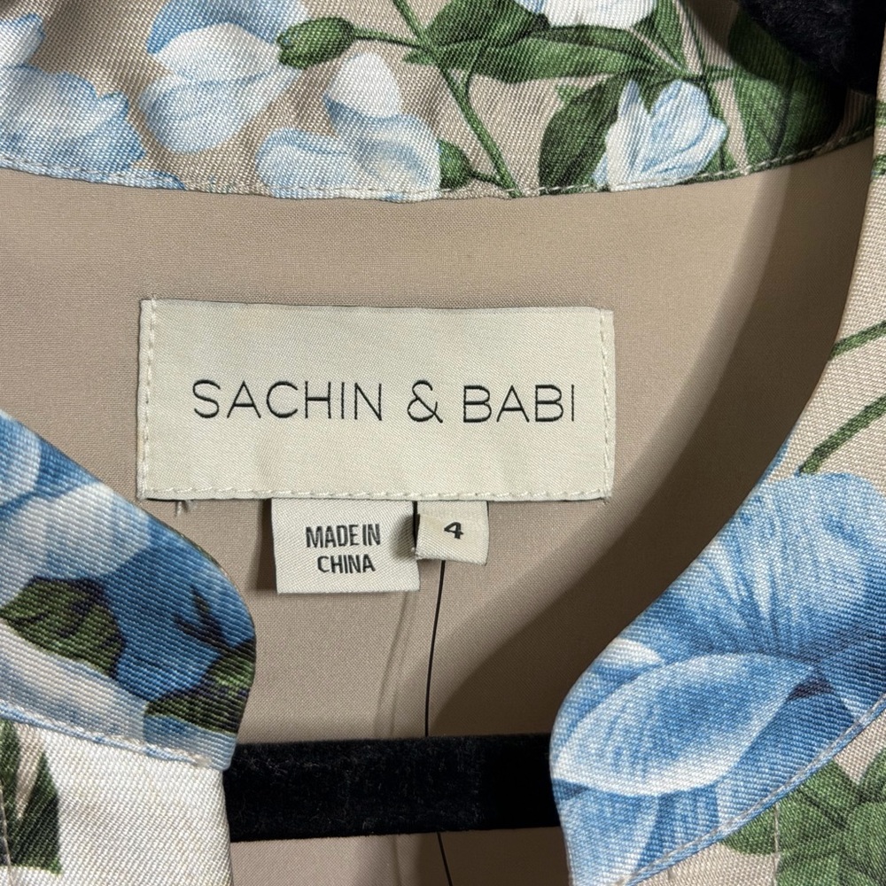 Sachin + Babi Marta Floral Print Gown Dune And Dusk Petals - Picture 6 of 7